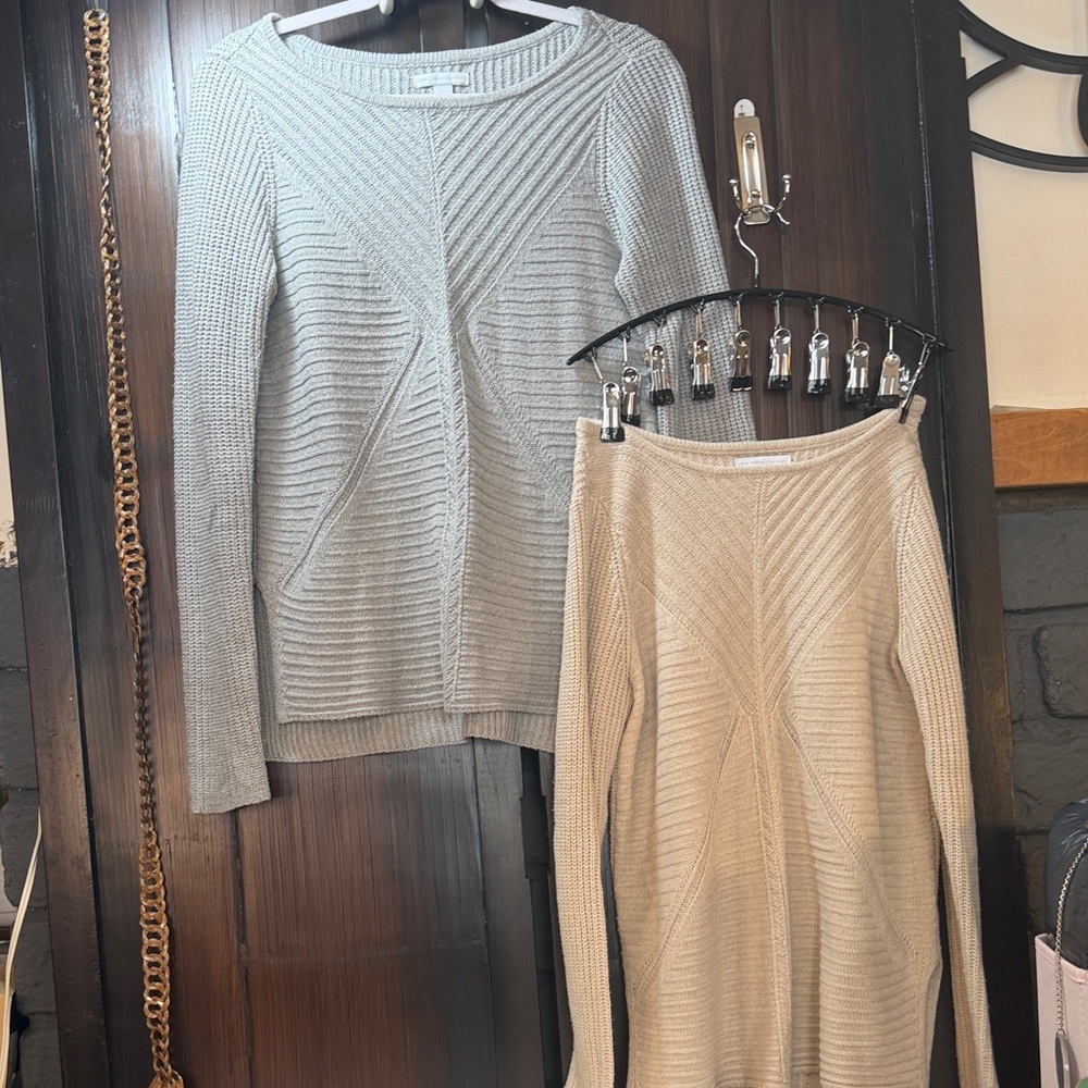 New York & Company Knit Gray Sweater - Picture 1 of 5